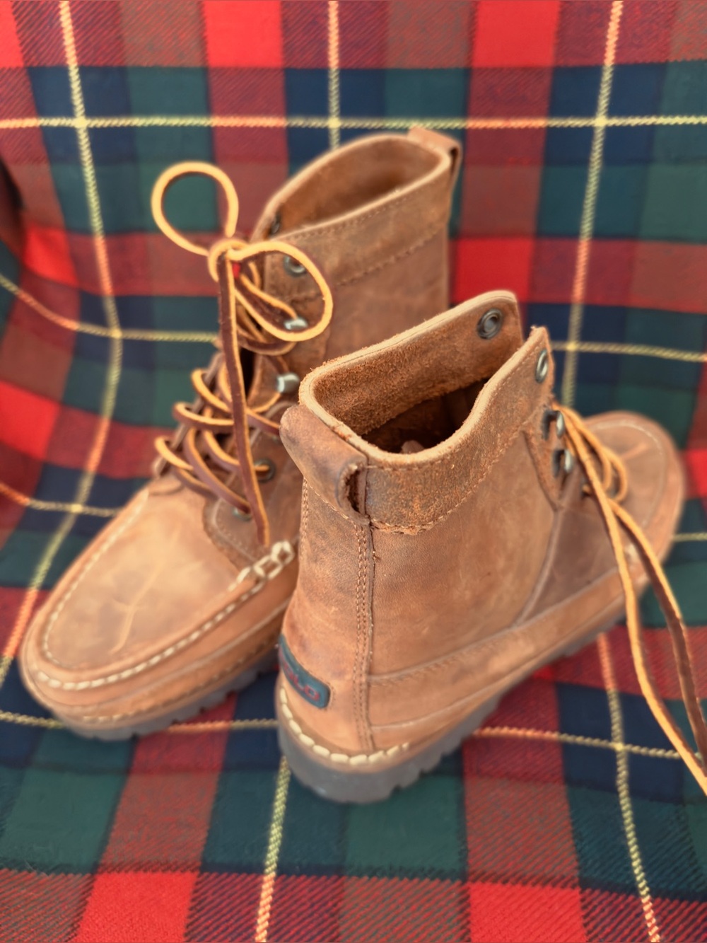 Vintage 90s Polo Sport Ralph Lauren
Ranger Leather Boots Moc Toe [women size 6b]